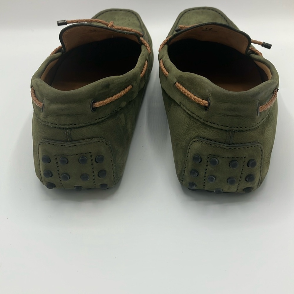 Tod’s Green Suede Tie Loafers - Size 12 - Picture 4 of 13